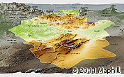 Physical Panoramic Map of Centre Nord, darken, semi-desaturated