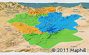 Political Panoramic Map of Centre Nord, satellite outside
