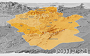 Political Shades Panoramic Map of Centre Nord, desaturated