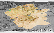 Satellite Panoramic Map of Centre Nord, darken, desaturated