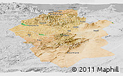 Satellite Panoramic Map of Centre Nord, lighten, desaturated