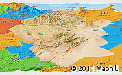 Satellite Panoramic Map of Centre Nord, political outside