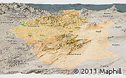 Satellite Panoramic Map of Centre Nord, semi-desaturated
