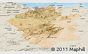 Satellite Panoramic Map of Centre Nord, shaded relief outside