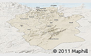 Shaded Relief Panoramic Map of Centre Nord, lighten