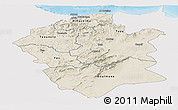 Shaded Relief Panoramic Map of Centre Nord, single color outside