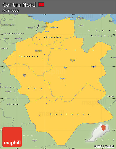 Savanna Style Simple Map of Centre Nord