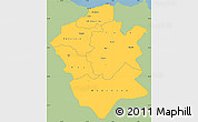 Savanna Style Simple Map of Centre Nord, single color outside