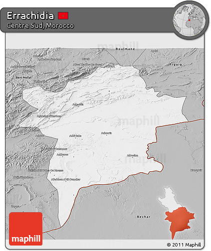 Gray 3D Map of Errachidia