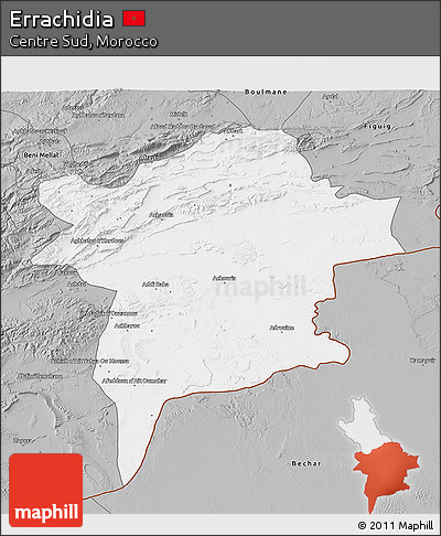 Gray 3D Map of Errachidia