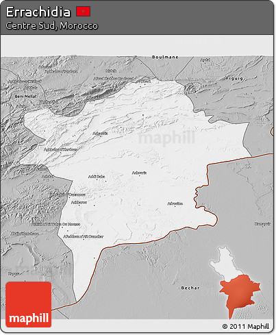 Gray 3D Map of Errachidia