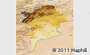 Physical 3D Map of Errachidia, satellite outside