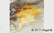 Physical 3D Map of Errachidia, semi-desaturated