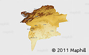 Physical 3D Map of Errachidia, single color outside