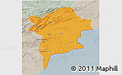 Political 3D Map of Errachidia, lighten, semi-desaturated