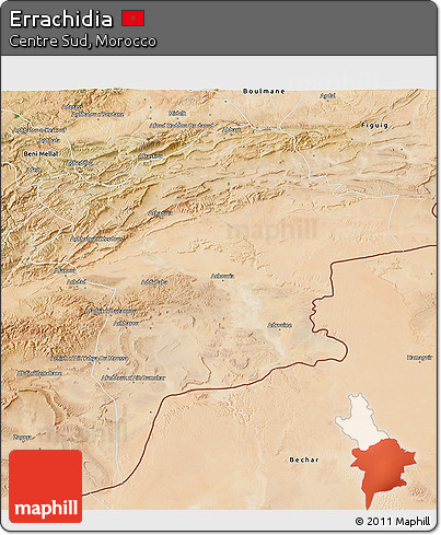 Satellite 3D Map of Errachidia