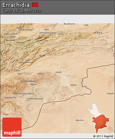 Satellite 3D Map of Errachidia