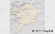 Shaded Relief 3D Map of Errachidia, desaturated