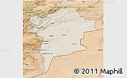 Shaded Relief 3D Map of Errachidia, satellite outside