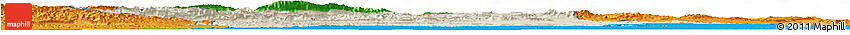 Shaded Relief Horizon Map of Errachidia, political outside