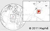 Blank Location Map of Errachidia, within the entire country