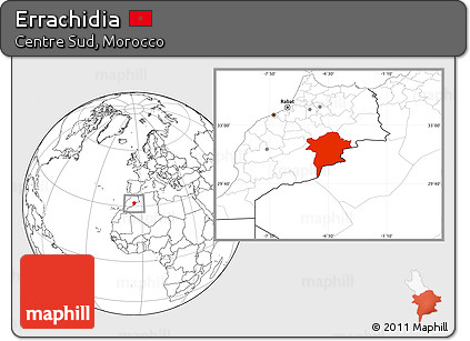 Blank Location Map of Errachidia