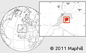 Blank Location Map of Errachidia, highlighted country, within the entire country