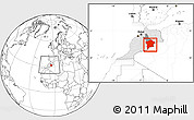 Blank Location Map of Errachidia, highlighted country, highlighted parent region, within the entire country