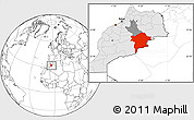 Blank Location Map of Errachidia, highlighted country, highlighted parent region