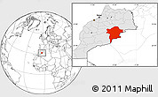 Blank Location Map of Errachidia, highlighted country