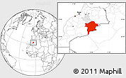 Blank Location Map of Errachidia, highlighted parent region