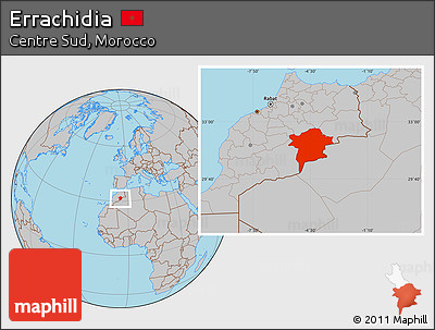 Gray Location Map of Errachidia
