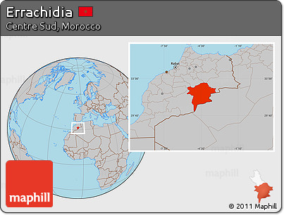 Gray Location Map of Errachidia