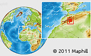 Physical Location Map of Errachidia, within the entire country