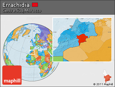 Political Location Map of Errachidia