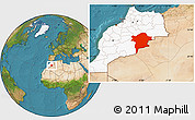 Satellite Location Map of Errachidia, highlighted country