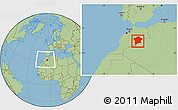 Savanna Style Location Map of Errachidia, within the entire country