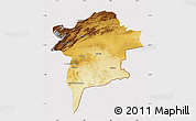 Physical Map of Errachidia, cropped outside