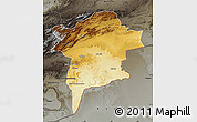 Physical Map of Errachidia, darken, semi-desaturated