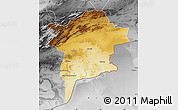 Physical Map of Errachidia, desaturated