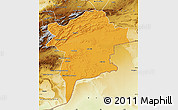 Political Map of Errachidia, physical outside