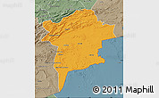 Political Map of Errachidia, semi-desaturated