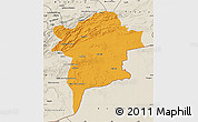 Political Map of Errachidia, shaded relief outside