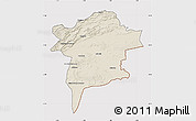 Shaded Relief Map of Errachidia, cropped outside