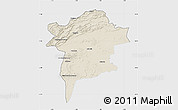 Shaded Relief Map of Errachidia, single color outside