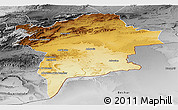 Physical Panoramic Map of Errachidia, desaturated