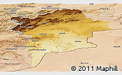 Physical Panoramic Map of Errachidia, satellite outside