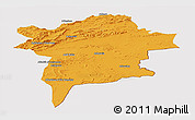 Political Panoramic Map of Errachidia, cropped outside