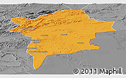 Political Panoramic Map of Errachidia, desaturated