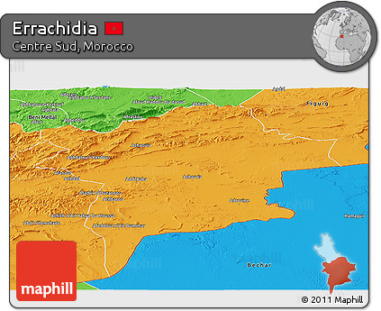 Political Panoramic Map of Errachidia